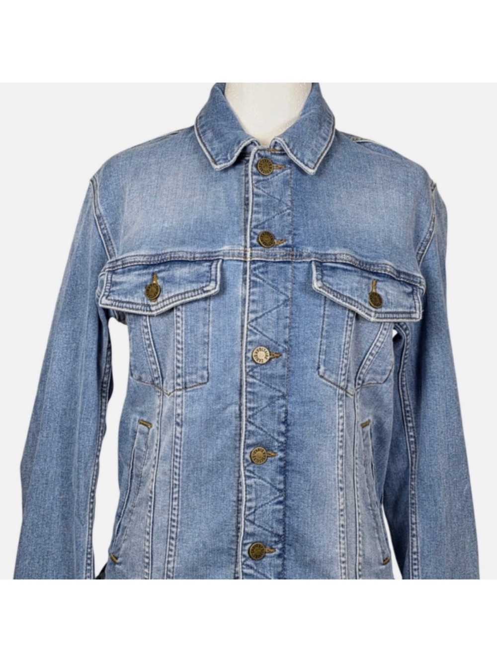 🌺SALE🌺 Zadig & Voltaire NWT “Kase Flash Rock Strass” Jean jacket size Medium - Picture 5 of 12